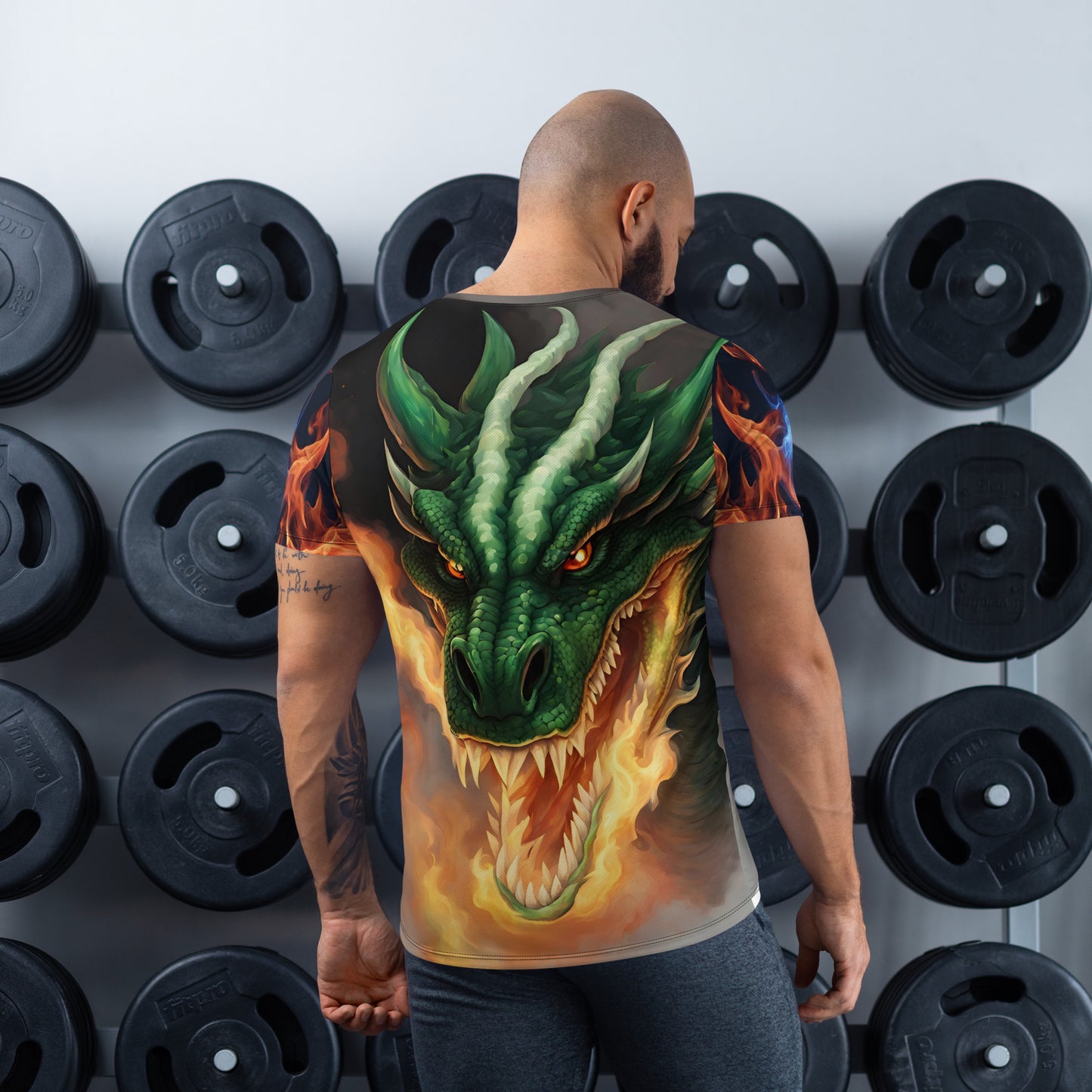 All-Over Print Men's dragon Athletic T-shirt