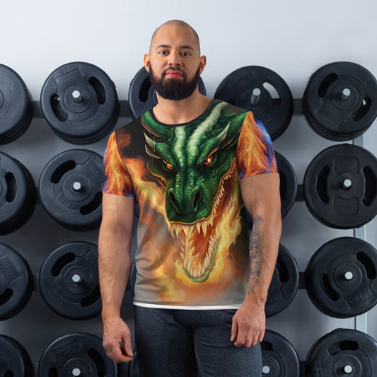 All-Over Print Men's dragon Athletic T-shirt