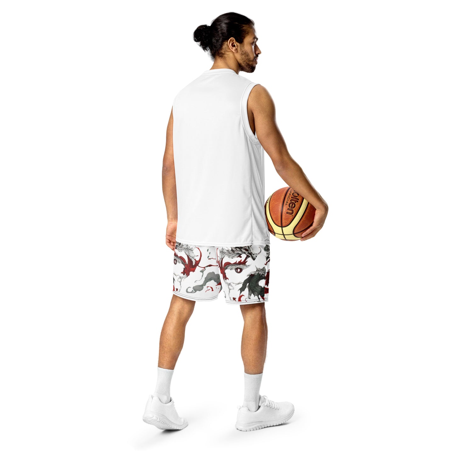 Unisex mesh dragon shorts