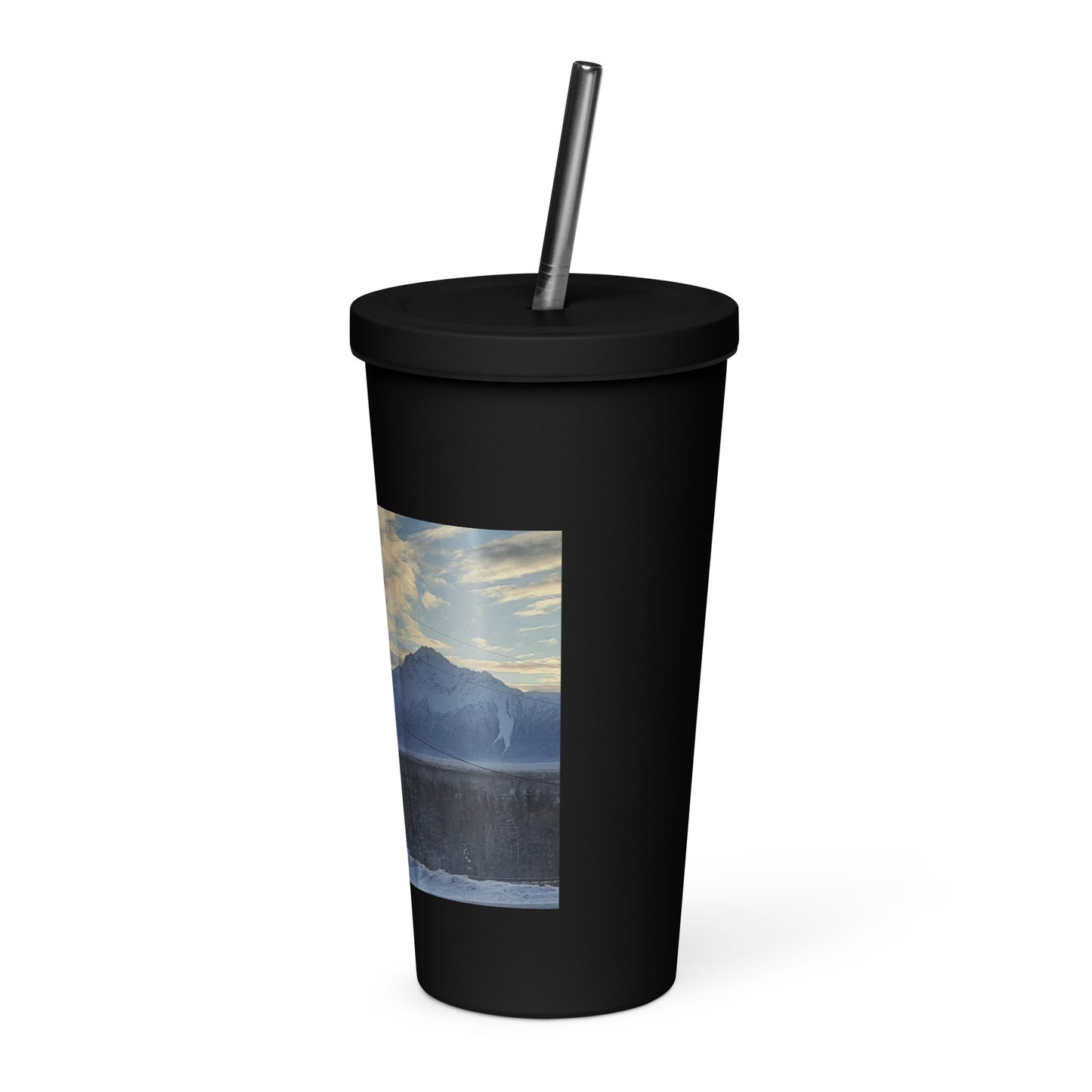 Alaskan scene Insulated tumbler with a straw