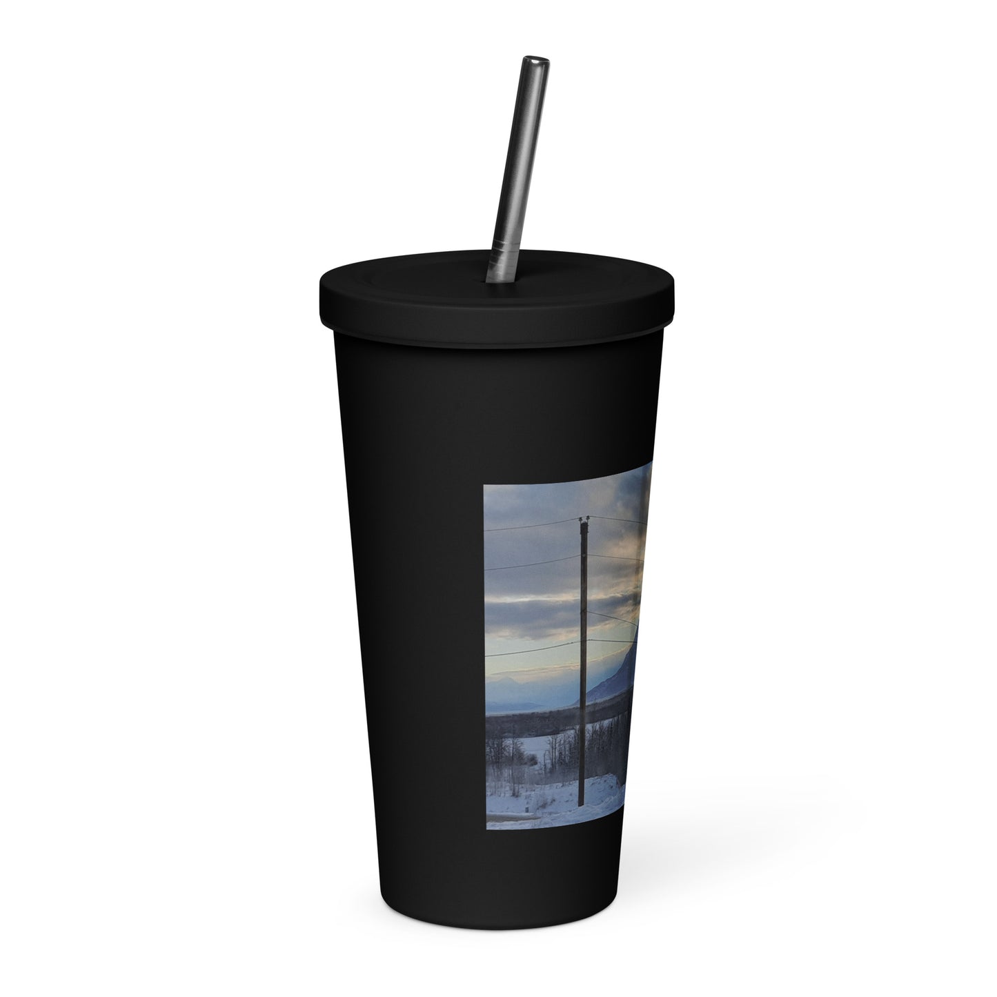 Alaskan scene Insulated tumbler with a straw