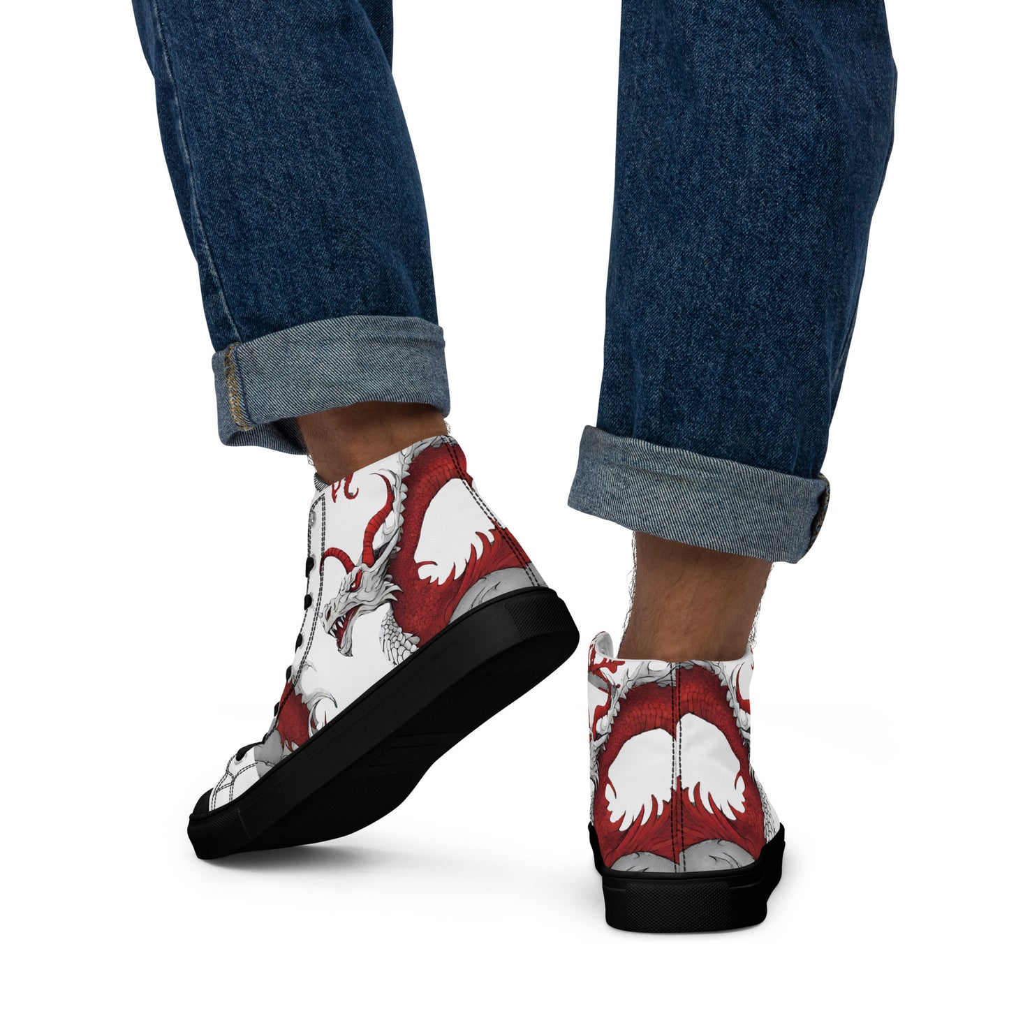 Men’s high top dragon kicks.