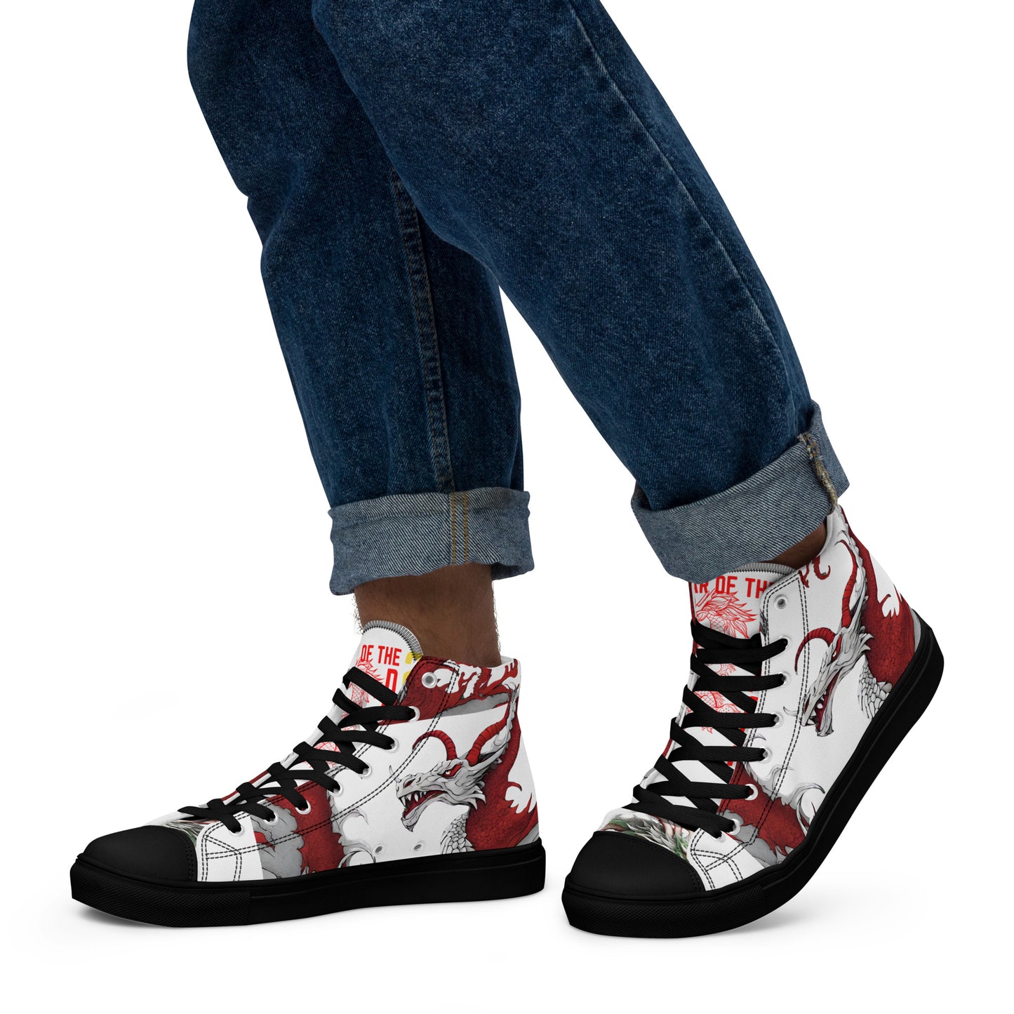 Men’s high top dragon kicks.