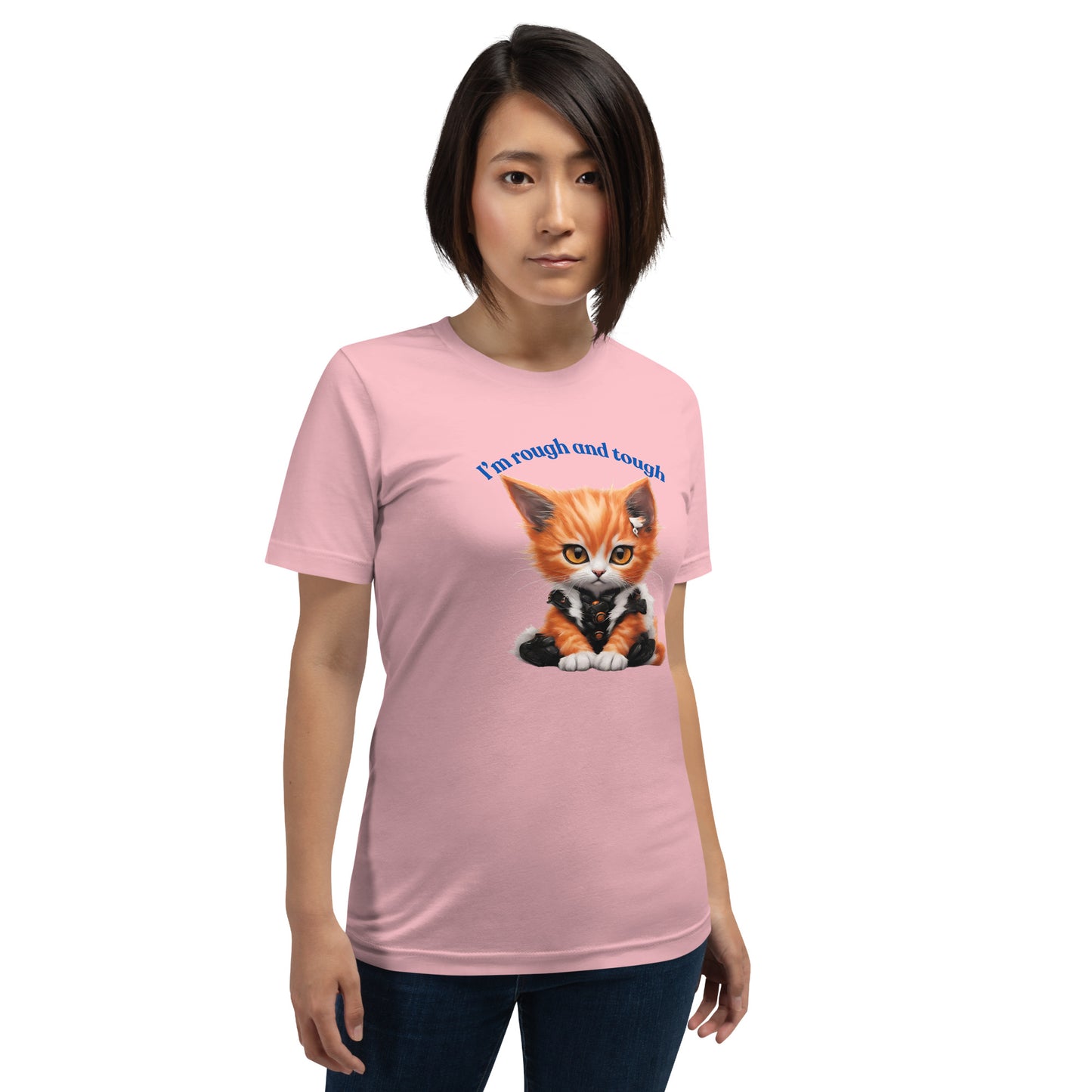 cute Rough tough kitten Unisex t-shirt